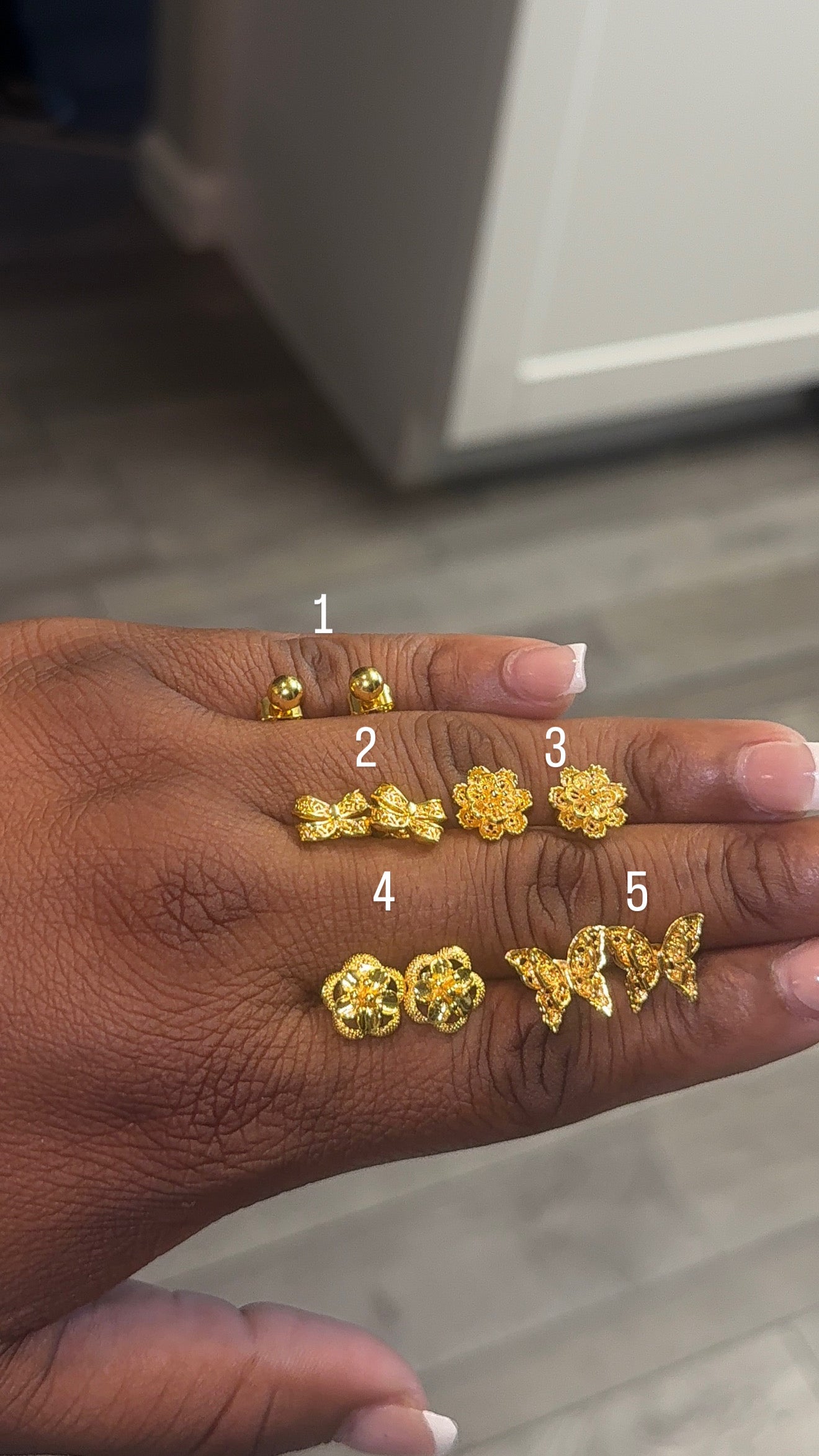 24K Stud Earrings