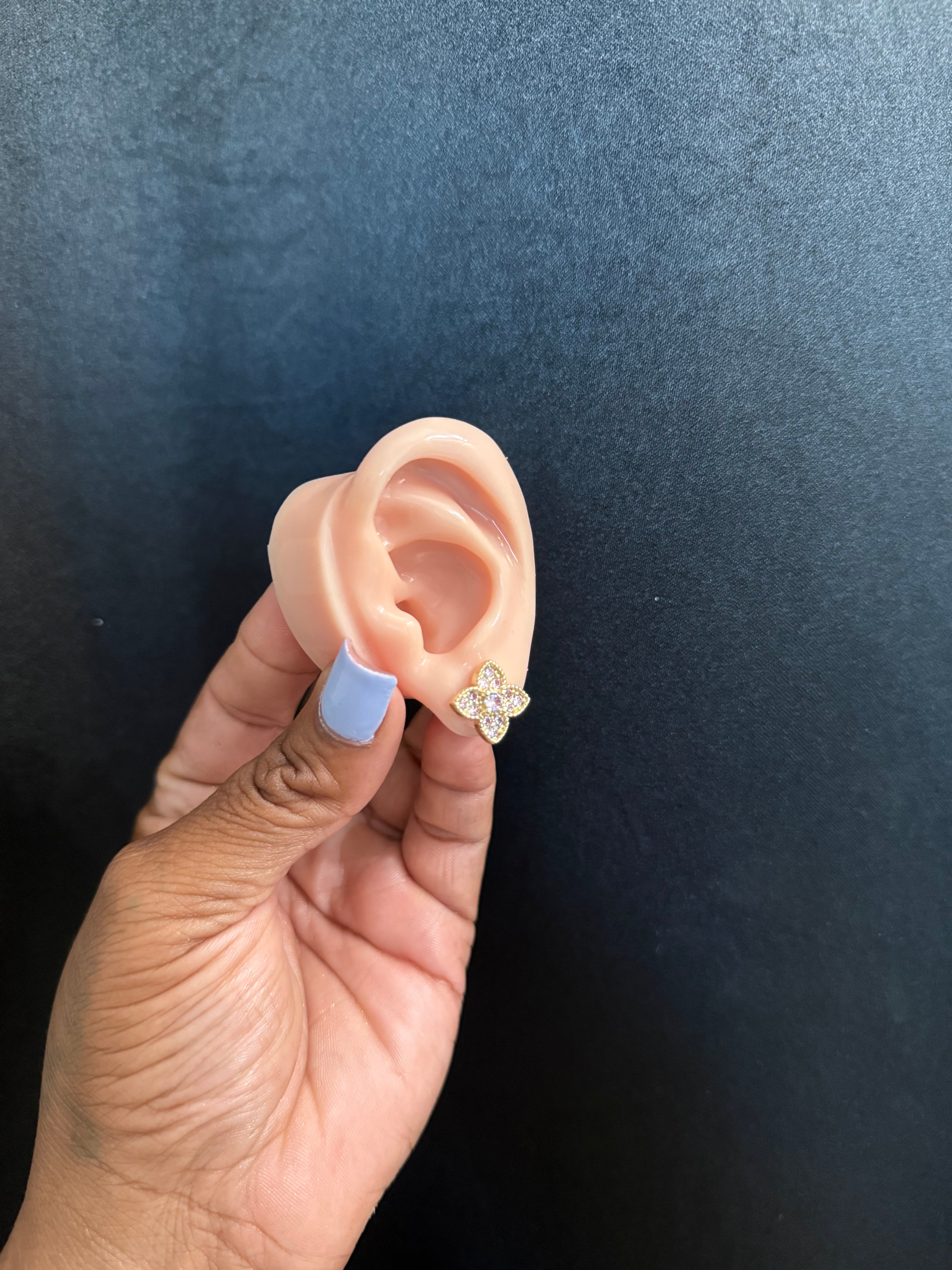 Pink Flower Earrings