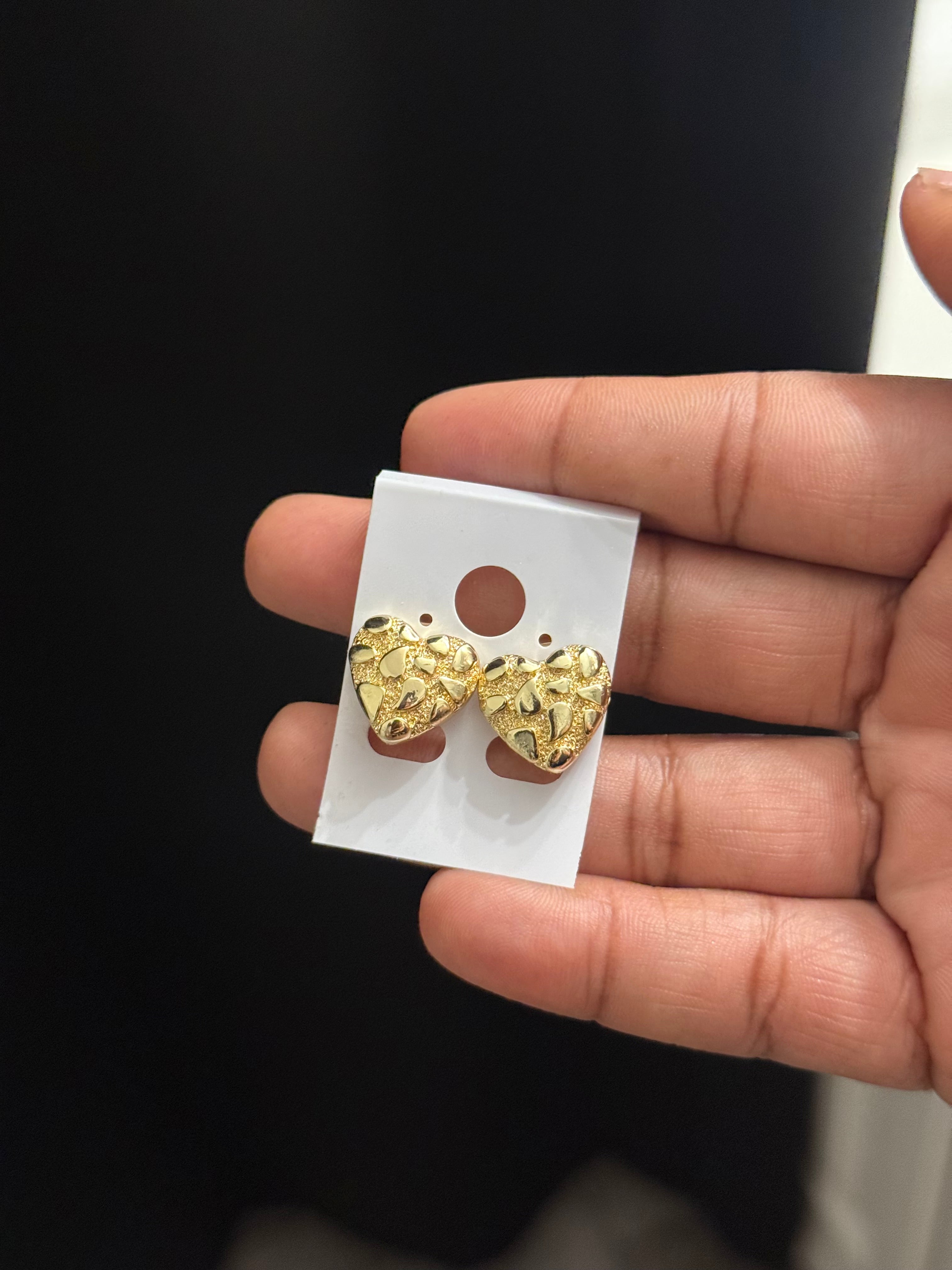 Heart Nugget Earrings