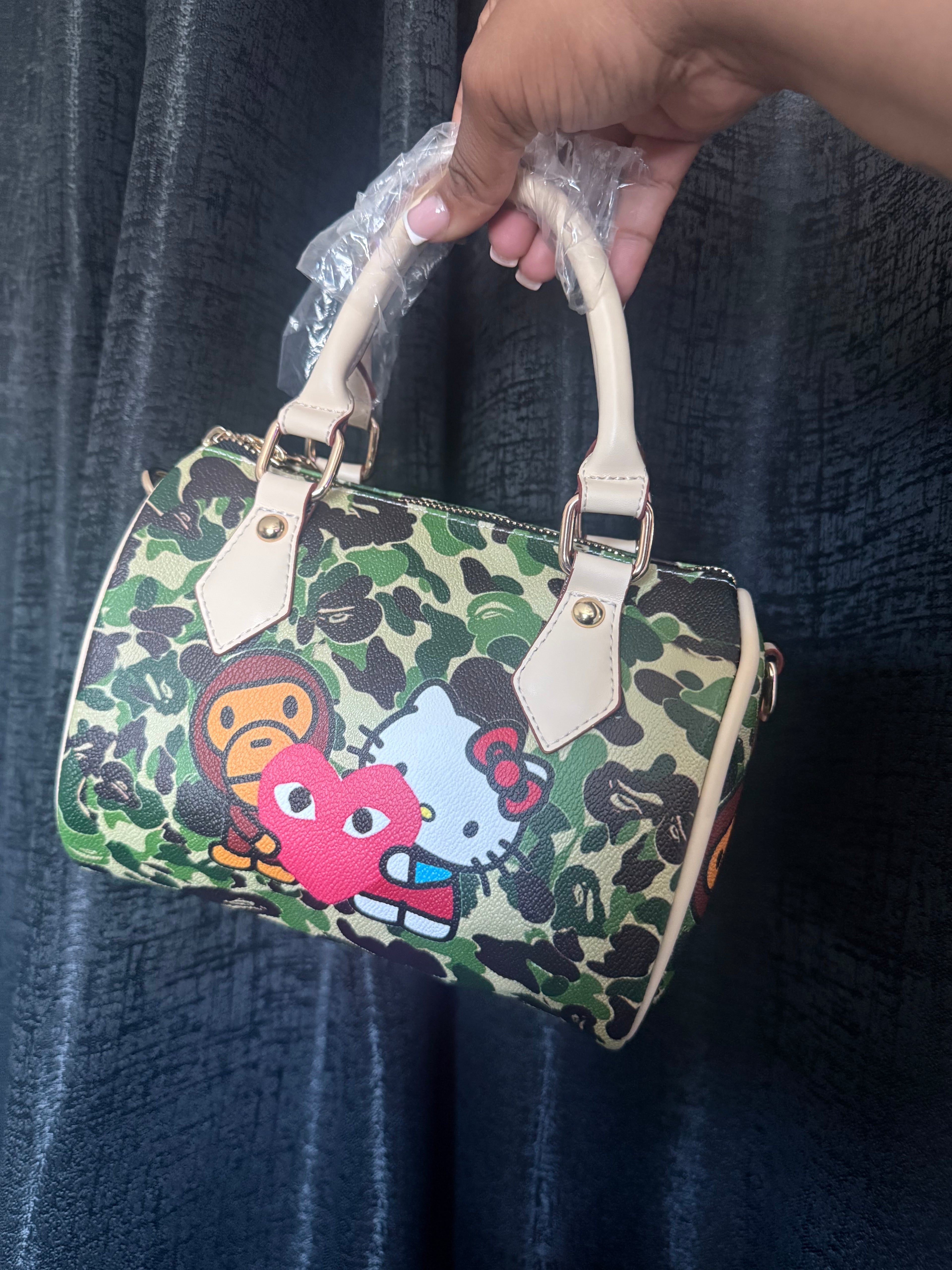 HKxBape Crush Bomber Purse