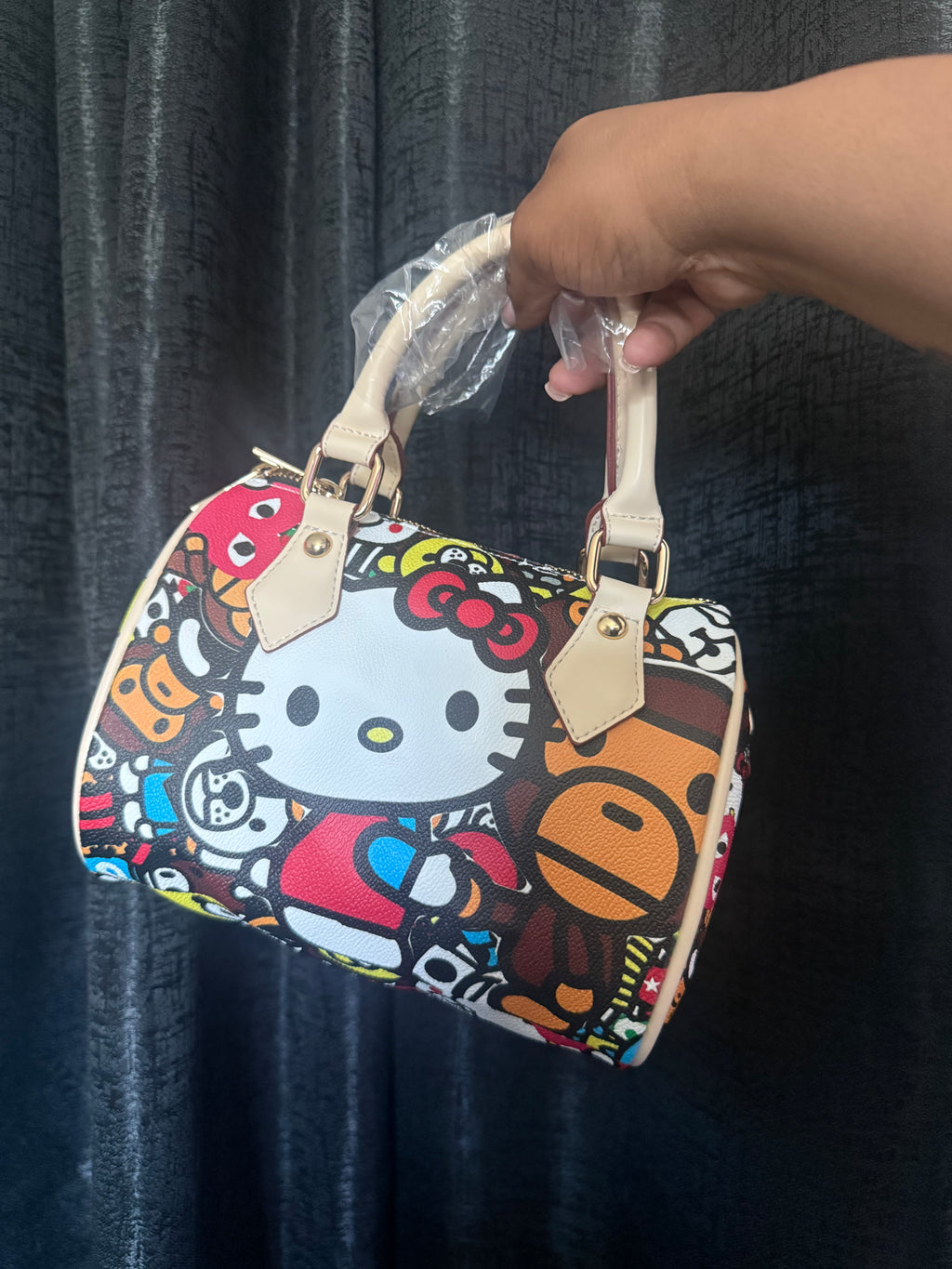 HKxBape Crush Bomber Purse