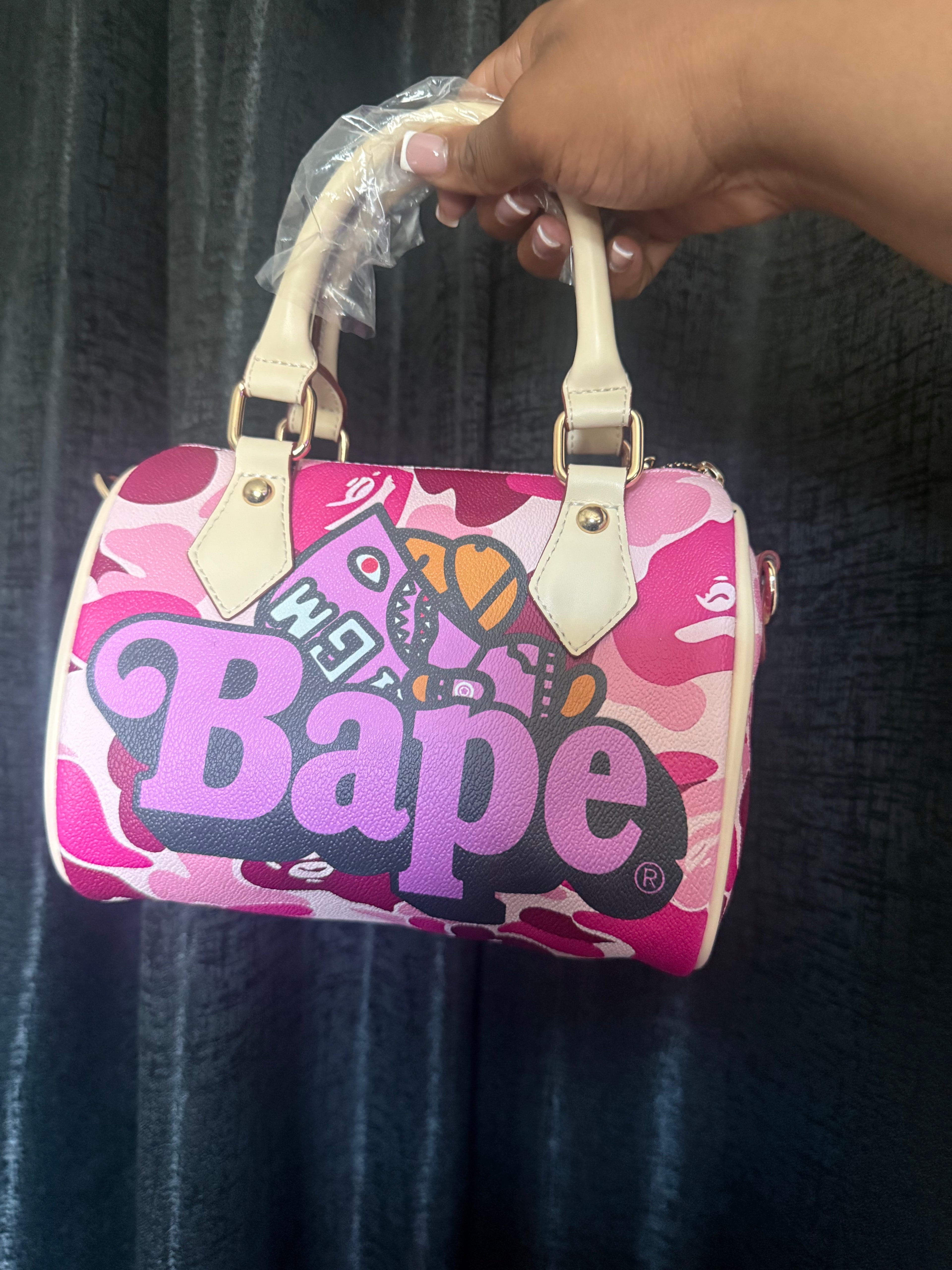 HKxBape Crush Bomber Purse
