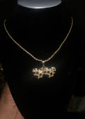 Double Heart Nugget Necklace
