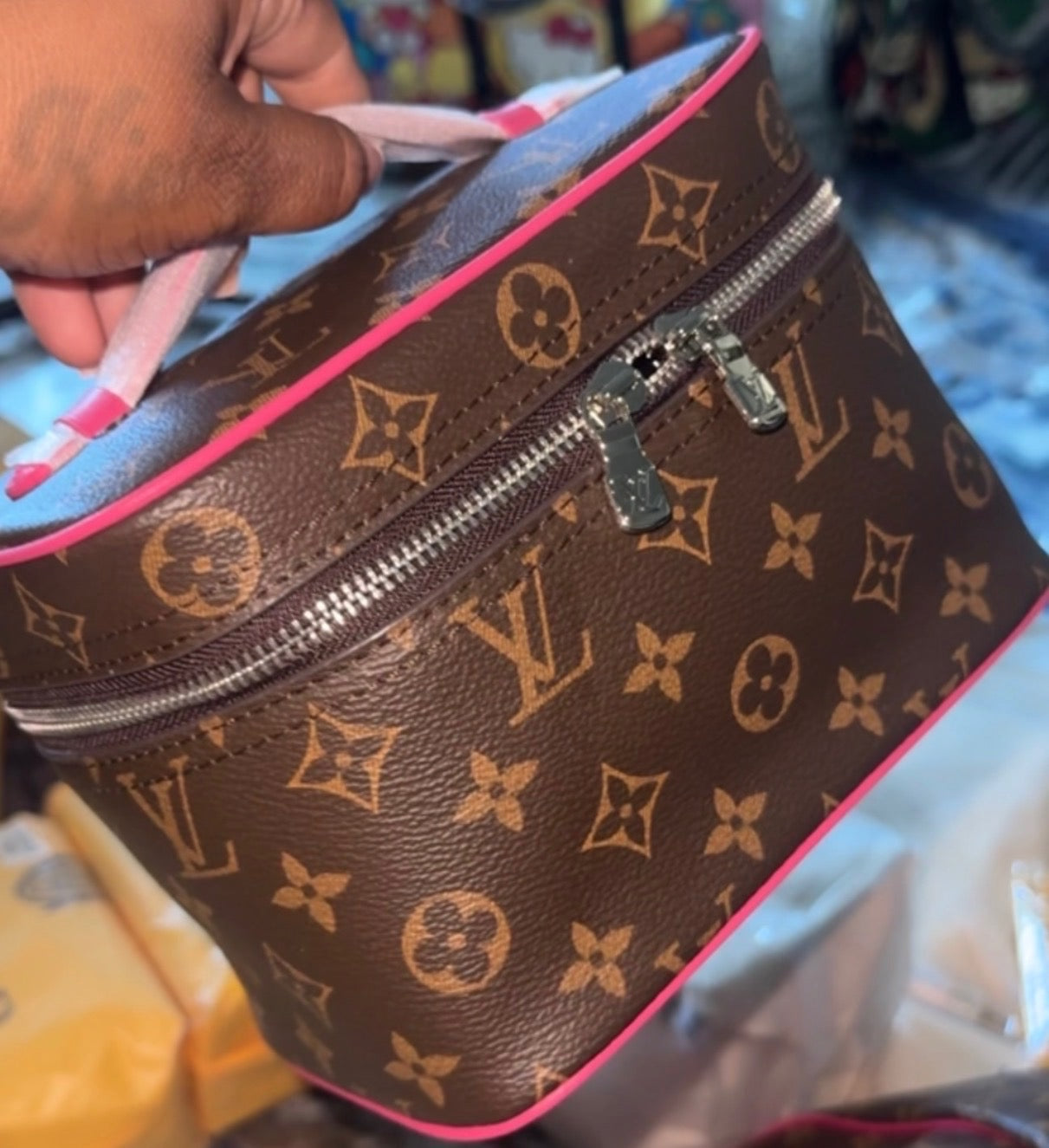 Pink & Brown LV Vanity Inspired